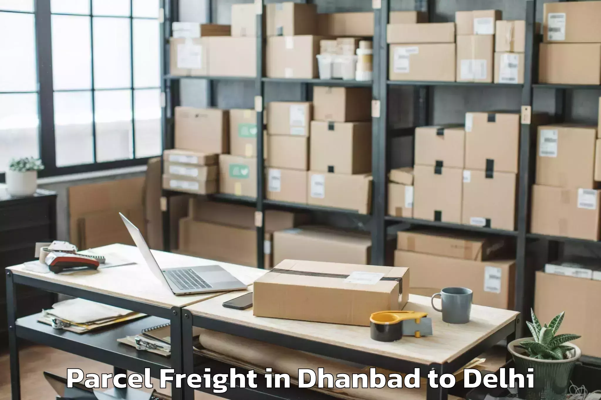 Book Dhanbad to Bawana Parcel Freight